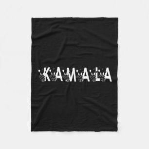 Cute Kamala Cat Brev Font Graphic Fleecefilt