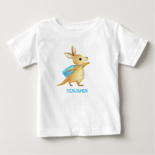 Cute Kangaroo - Anpassad övre tröskel i Baby Nam T Shirt