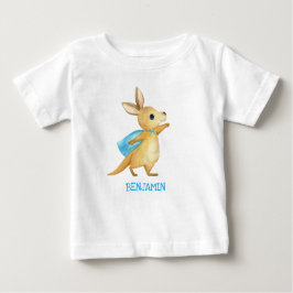 Cute Kangaroo - Anpassad övre tröskel i Baby Namn T Shirt
