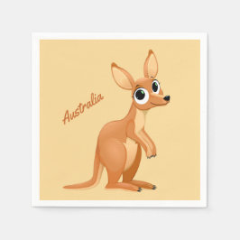 Cute Kangaroo anpassningsbar text pappra blöjor Pappersservett