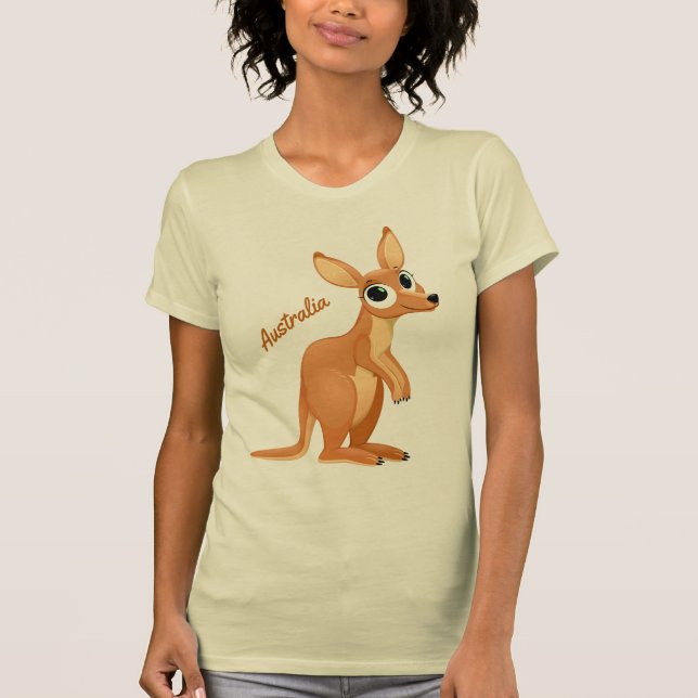 Cute Kangaroo anpassningsbar Text shirts & jacka T-shirt (Framsida)