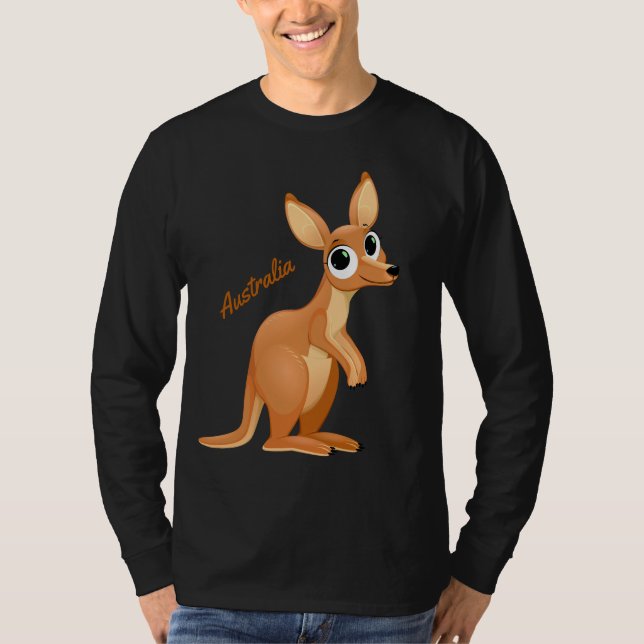 Cute Kangaroo anpassningsbar Text shirts & jacka T-shirt (Framsida)
