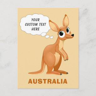 Cute Kangaroo anpassningsbar-vykort Vykort