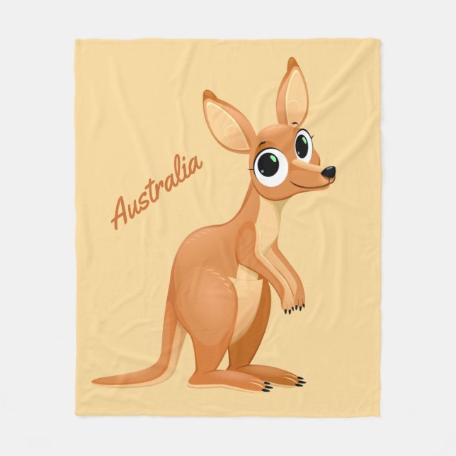 Cute Kangaroo-anpassningsbarnas filtar (Framsidan)