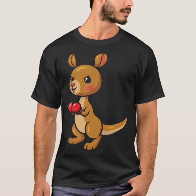 Cute Kangaroo Boxing I Kangaroos Animal Friend Mar T Shirt (Framsida)