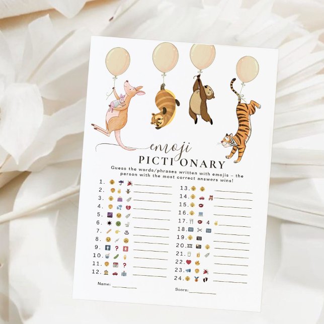 Cute Kangaroo Emoji Pictionary Baby Shower Game (Skapare uppladdad)