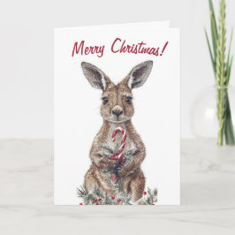 Cute Kangaroo-julkort Kort