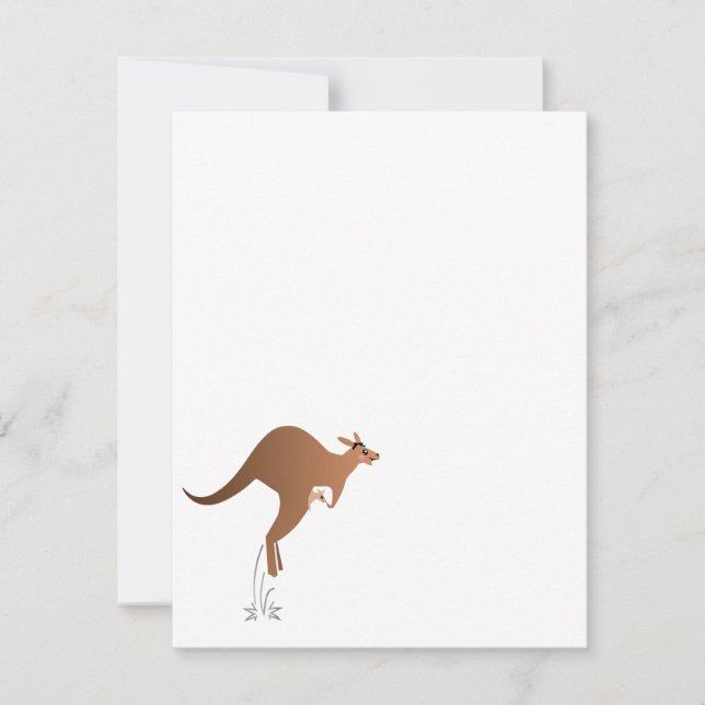 Cute kangaroo med baby i påse (Framsida)