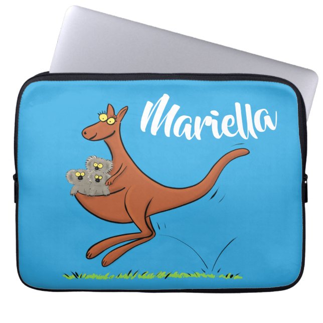 Cute Kangaroo med koalas-tecknad Laptop Fodral (Framsidan)