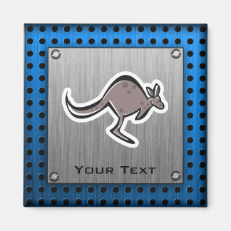 Cute Kangaroo; Metall-look Magnet