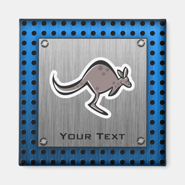 Cute Kangaroo; Metall-look Magnet (Framsidan)