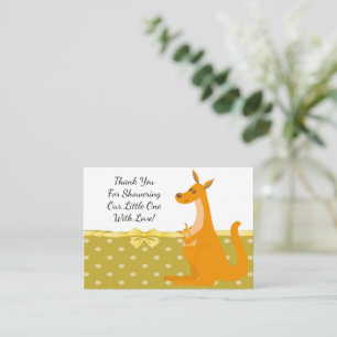 Cute Kangaroo och hennes tack för Baby, ditt kort