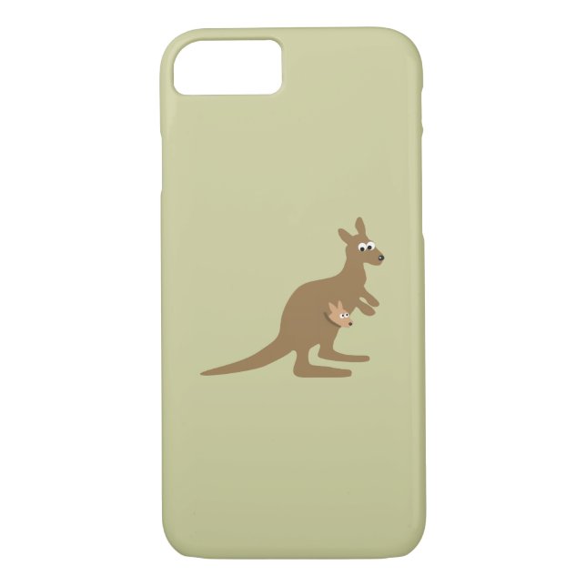 Cute Kangaroo och Joey Case-Mate iPhone Skal (Baksida)