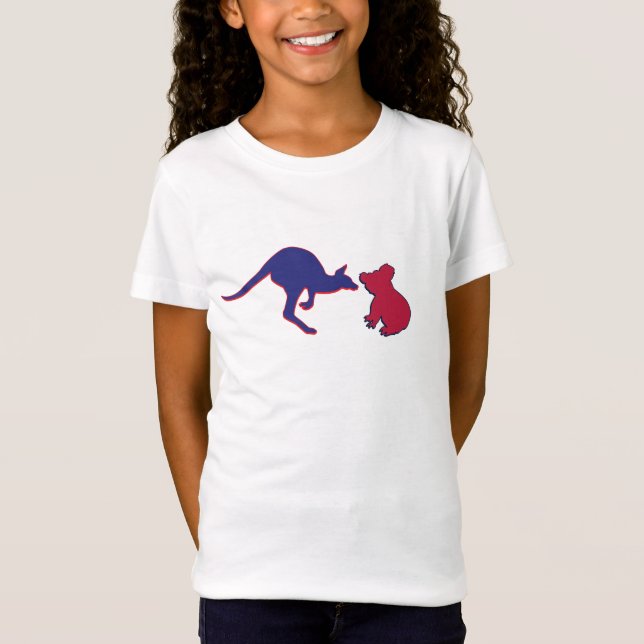 Cute Kangaroo och Koala Bear T Shirt (Framsida)