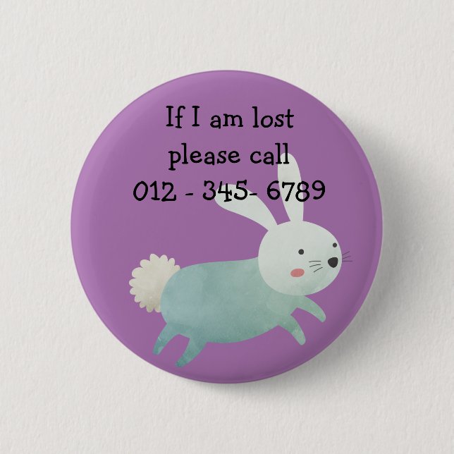 Cute-kanin, kontaktkontakt för Akutet för barn Knapp (Framsida)