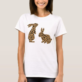 Cute kanin leopard påsk t shirt