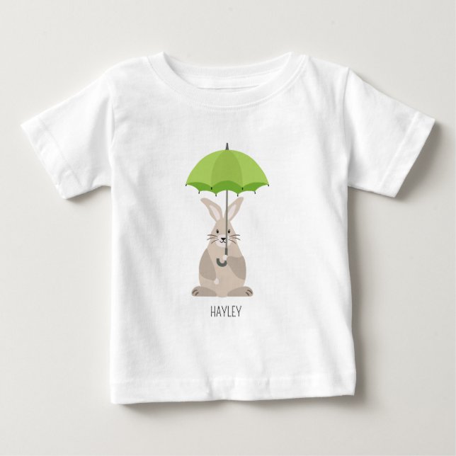 Cute-kanin med ett eget paraplynamn t shirt (Framsida)