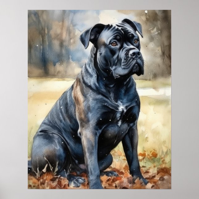Cute Käpp Corse Hund Print Poster (Framsidan)