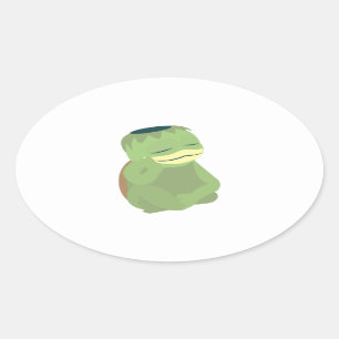 Cute Kappa Ovalt Klistermärke