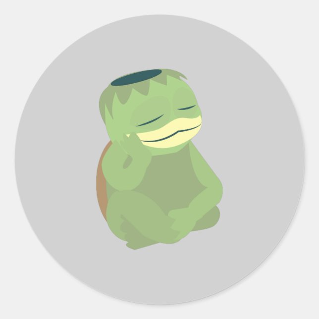 Cute Kappa Runt Klistermärke (Framsida)