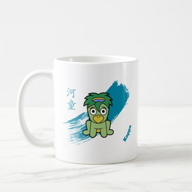 Cute Kappa Yokai Kaffemugg (Vänster)