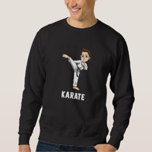 Cute Karate Boy Lång Ärmad Tröja