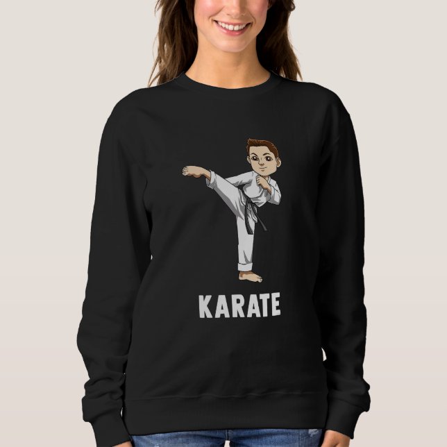 Cute Karate Boy T Shirt (Framsida)