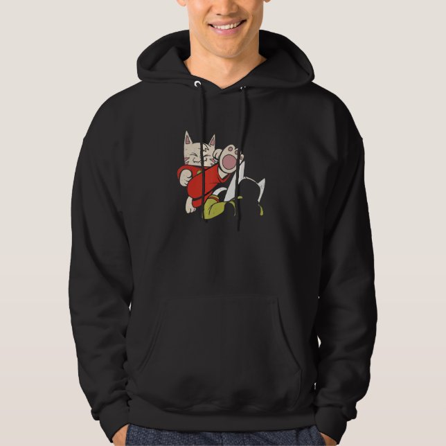Cute Karate Cats Hoodie (Framsida)