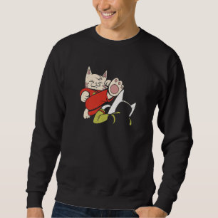 Cute Karate Cats Lång Ärmad Tröja