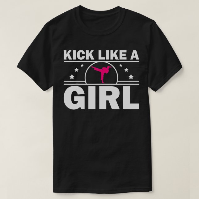 Cute Karate Design for Girls Women Kids Martial Ar T Shirt (Design framsida)