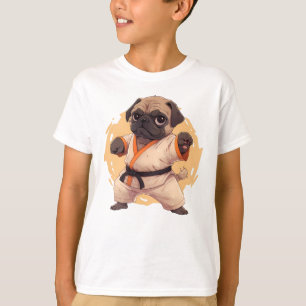 Cute karate pug hund, farlig pug-valp t shirt