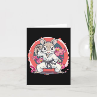 Cute Karate Squirrel Lotus Flower Mma Kickboxing K Kort