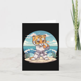 Cute Karate Tiger Kickboxing Taekwondo Jiu-jitsu T Kort
