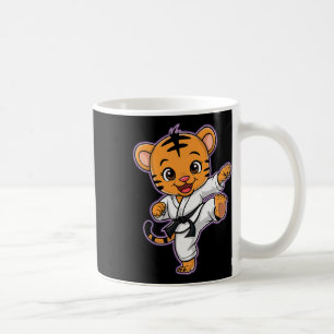 Cute Karate Tiger Martial Arts Funny För barn Boys Kaffemugg