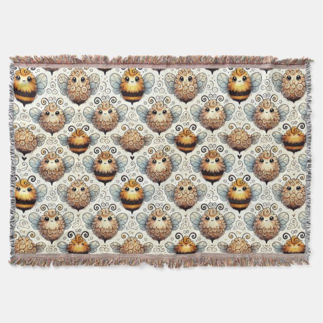 Cute, karikatyraktigt bin filt (Framsidan)