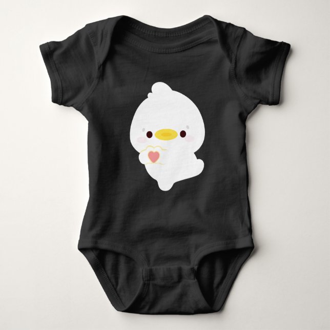 Cute Kärlek Anka T Shirt (Framsida)