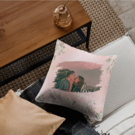 Cute Kärlek, Anpassningsbar Photo for lite Rosa Bl Kudde