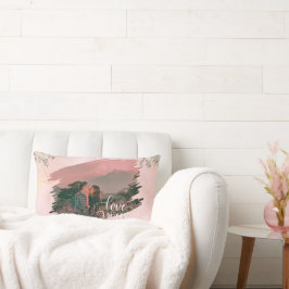 Cute Kärlek, Anpassningsbar Photo for lite Rosa Bl Lumbarkudde
