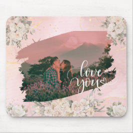 Cute Kärlek, Anpassningsbar Photo for lite Rosa Bl Musmatta