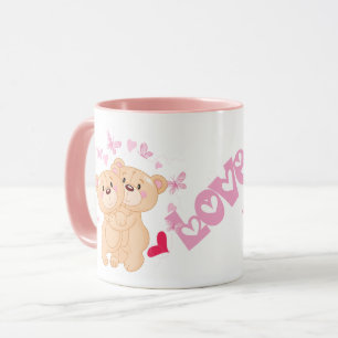 Cute Kärlek Bears Mugg