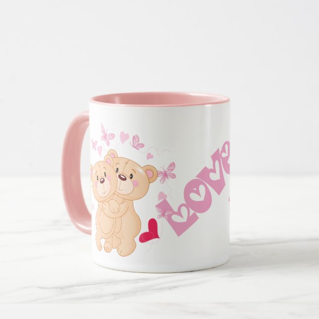 Cute Kärlek Bears Mugg (Framsida vänster)