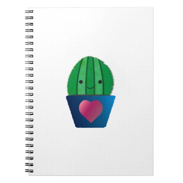 Cute Kärlek Cactus Anteckningsbok (Framsidan)