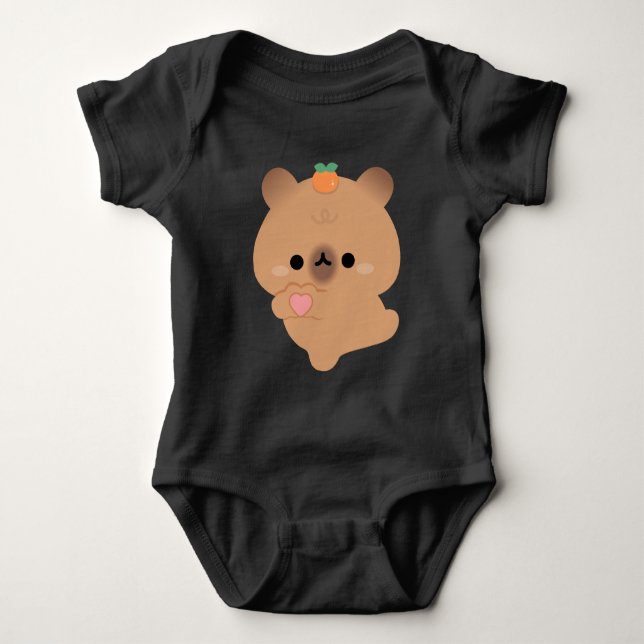 Cute Kärlek Capybara T Shirt (Framsida)