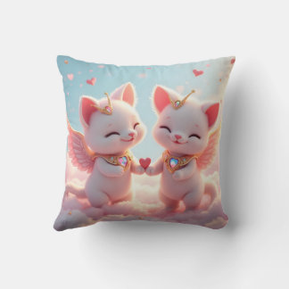 Cute Kärlek Cats Kudde