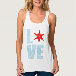 Cute Kärlek Chicago Linne Med Racerback