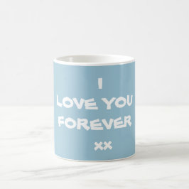 Cute KÄRLEK DU FÅR Chicen Snyggt Blue Kaffemugg