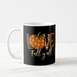 Cute Kärlek faller alla med Pumpkin Leopard Thanks Kaffemugg