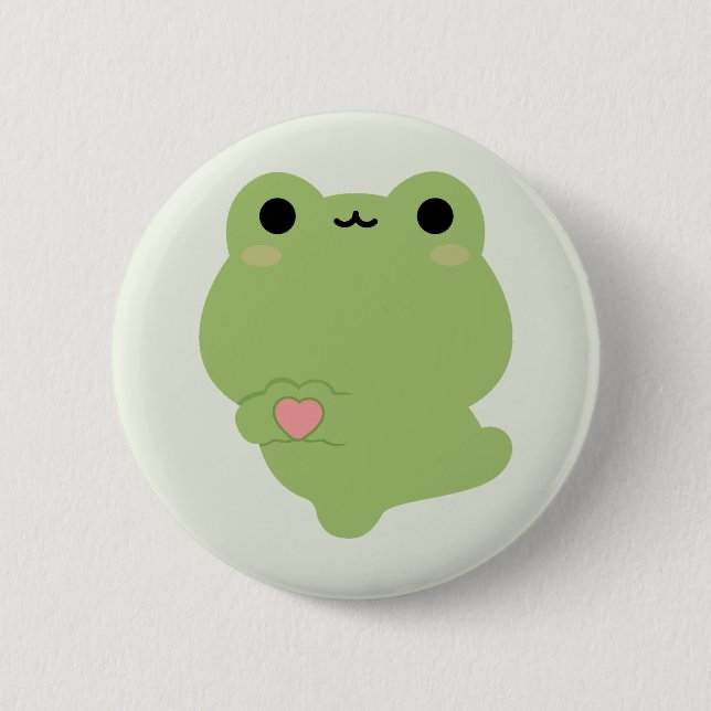 Cute Kärlek Frog Knapp (Framsida)