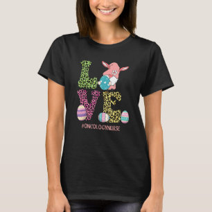 Cute Kärlek Gnome Leopard oncology Nurse Lycklig E T Shirt