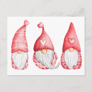 Cute Kärlek Gnomes Valentiness Helgdag-vykort Helg Vykort